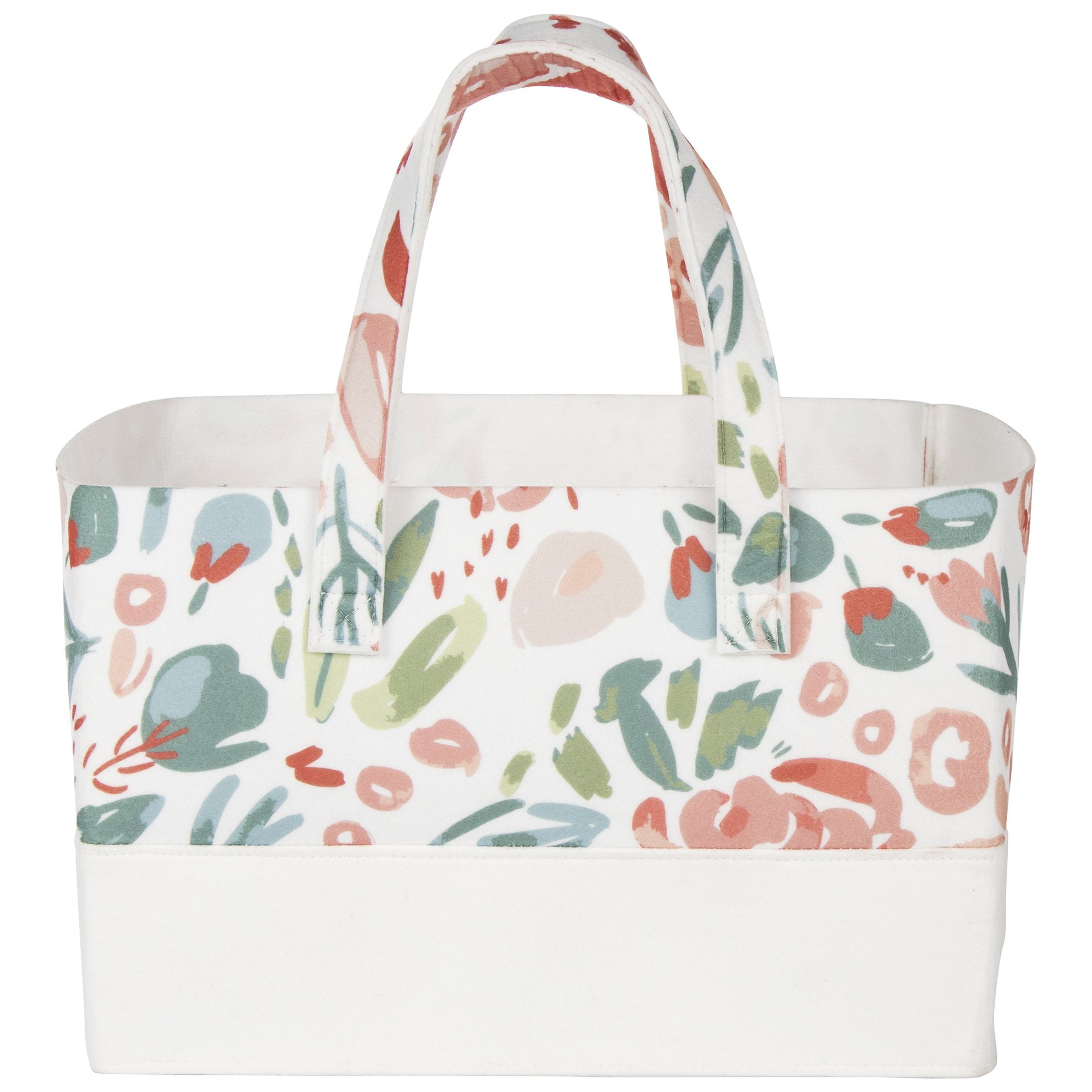 Sammy & Lou Painterly Floral Multi-Color Felt Essential Storage Tote