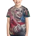 thumbnail image 1 of T-Shirt Harley Quinn pour Jeunes, Imprimé 3d, Col Rond, Graphique, Manches Courtes, pour Garçons et Filles, 1 of 8