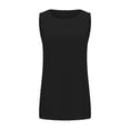 thumbnail image 4 of MESSUEN Sleeveless Tops Tank Tops for Women Loose Fit Crew Neck Raglan Tank Tops Crewneck Loose Fit Basic Casual Side Split Sleeveless Shirts Womens Top Summer Blouses for Women Black L, 4 of 9