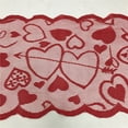 thumbnail image 4 of XUFLVPSEF Hexagram Valentines Day Table Runner Inches Valentine Table Runner Love Gnomes and Truck Decorations Valentines Table Linen Runner for Kitchen Rustic Holiday Parties Decor Clearance Red, 4 of 7