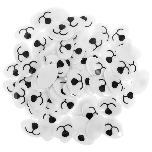 100 piezas de accesorios de tela para la boca de animales de peluche, nariz de tela para muñecos de peluche de ganchillo, materiales para hacer muñecos de peluche.