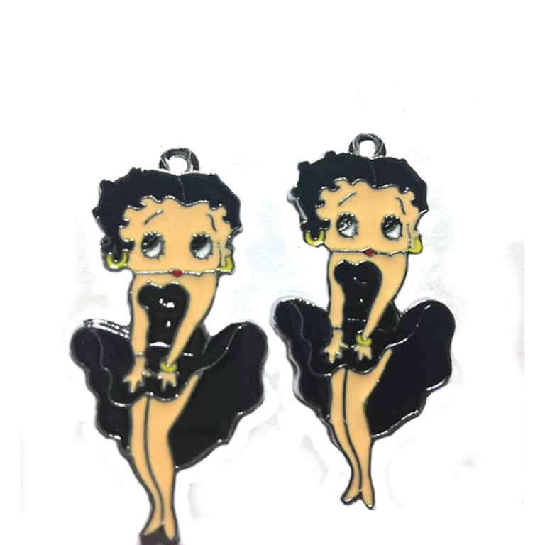 Betty Boop in Black Dress Blowing Earrings Fishhook Earring J-385 -  Walmart.com