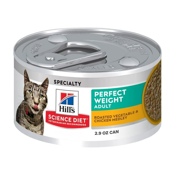 Hill's Science Diet Perfect Weight Roasted Chicken Medley Wet Cat Food, 2.9oz Can 24pk
