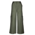 thumbnail image 5 of ZQUUVOU Women's Wide Leg Sweatpants Fleece Lined Lounge Pants High Waisted Baggy Warm Winter Pants With Pocket Pants Olive Green, 5 of 5