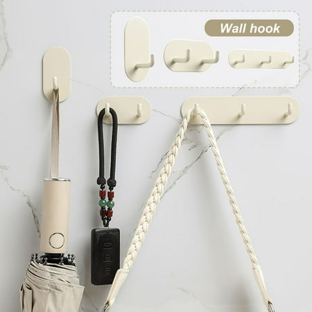 

Kuorak Hanging Hook Wall-mounted Punch Free Self-Adhesive Wall Hooks Elephant Head Kitchenware Storage Iron Hook Household Supplies
