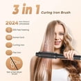 thumbnail image 2 of 3-in-1 Hot Air Styler Ionic PTC Heating Hair Straightener & Curler, 360 Degree Swivel Cord Travel Hot Styling Brush for Women, 2 of 5