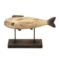 thumbnail image 1 of Stratton Home Decor S19347 Wood Fish Table Top Sculpture, Natural Wood, 1 of 1