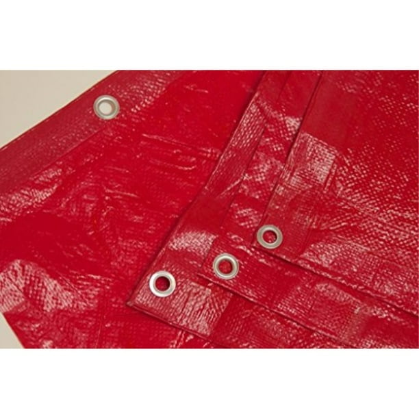8 Ft. X 10 Ft. High Visibility RED Tarp 3.3 Oz.