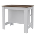 thumbnail image 3 of Atlin Designs Engineered Wood White/Walnut Kitchen Island Rectangular Easy to Assemble, 3 of 13
