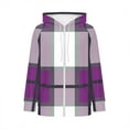thumbnail image 6 of Nmnitkp Womens Full Zip Up Hoodies Long Sleeve Fall Outfits Oversized Sweatshirt Daily Printed Raglan Fashion Casual Hooded Pocket Zipper Top Purple,L, 6 of 6