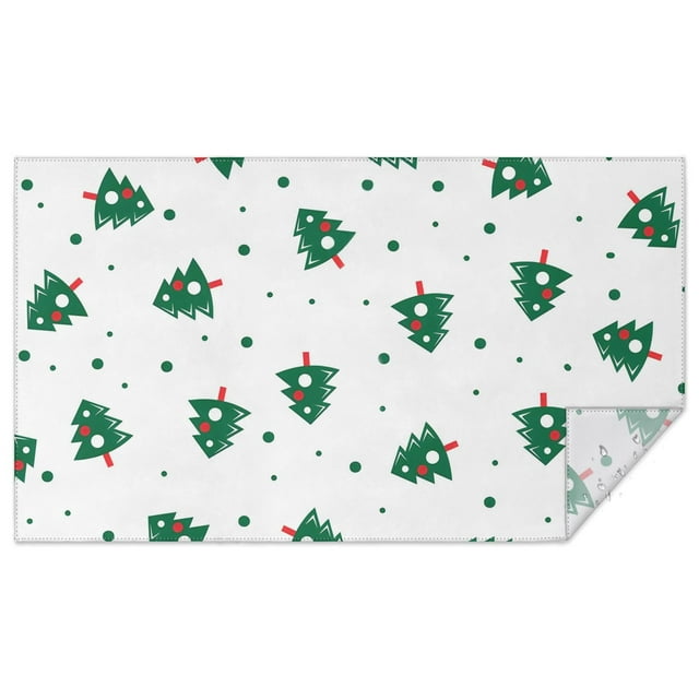 Meery Christmas Rectangle Table Cloth Christmas Trees Tableclothes 60x102inch Polyester Waterproof and Reusable Table Covers for Dining Table Buffet Parties and Camping