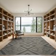 thumbnail image 2 of ODIKA 9'x12' Washable Area Rug Beige Geometric Symmetrical Column Earthy Palette Large Boho for Dining Room, Basement, Office, Non-Slip Chair-Friendly, 2 of 7