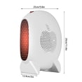 thumbnail image 4 of Space Heater Portable Heater Mini Desk Fan Heater Personal Small Heaters For Bedroom, 4 of 4