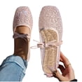 thumbnail image 5 of YHAJDS Lace Casual Shoes for Women Solid Color Lace Embroidery Closed Toe Slip On Casual Flat Office Walking Shoes, 5 of 10