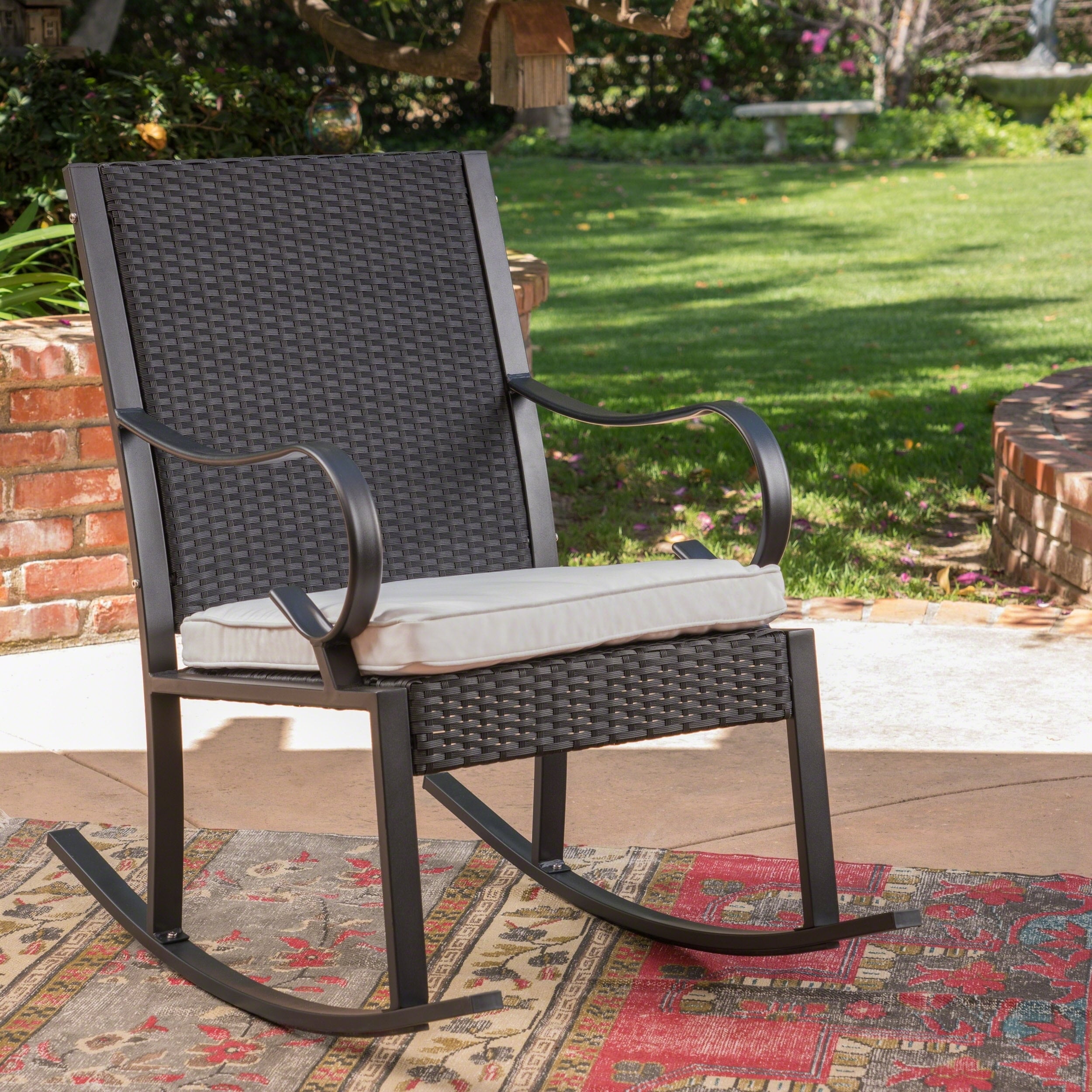 harmony outdoor rocking chair by christopher knight home