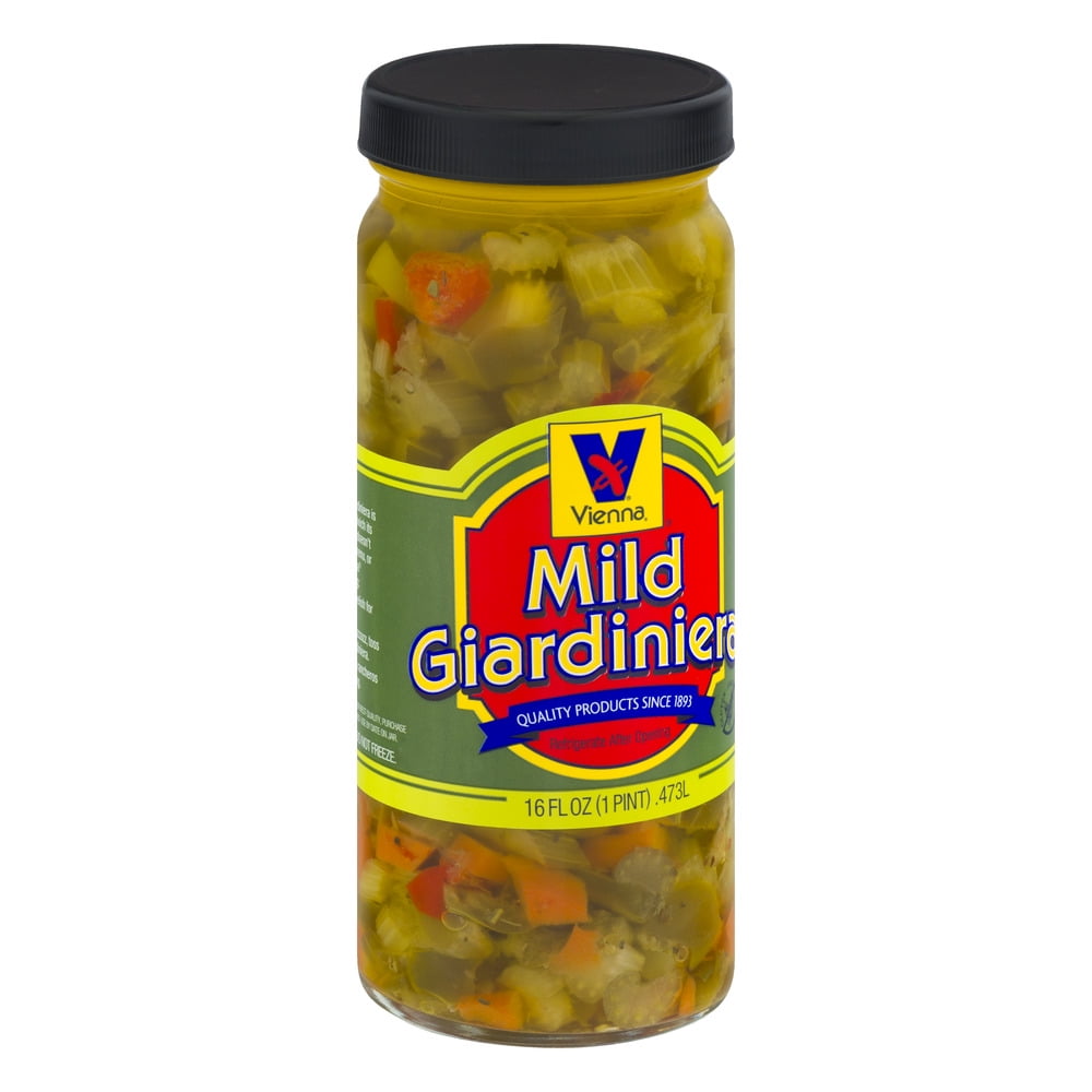 Vienna Beef, Mild Giardiniera, 16 oz, Jarred Vegetables, Shelf-Stable