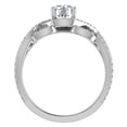 thumbnail image 4 of GIA certified Diamond Engagement Ring with Scrollwork and Twists 18K White Gold 1.42 CT TW (G,SI), 4 of 6