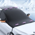 thumbnail image 2 of Cubierta para parabrisas de coche para hielo y nieve, parabrisas automotriz, nieve, hielo, rayos UV, limpiaparabrisas y protector de espejo con (tira naranja), 2 of 5