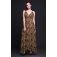 thumbnail image 3 of Bimba Robe Longue à Imprimé Floral pour Femmes, Bretelles Spaghetti, Col en V, Maxi, Tenue de Plage - Xxx-Grand, 3 of 5