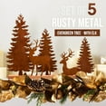 thumbnail image 3 of Ayieyill Christmas Tabletop Decorations Indoor, 5pcs Tree and Reindeer Rustic Christmas Decor, 3 of 7