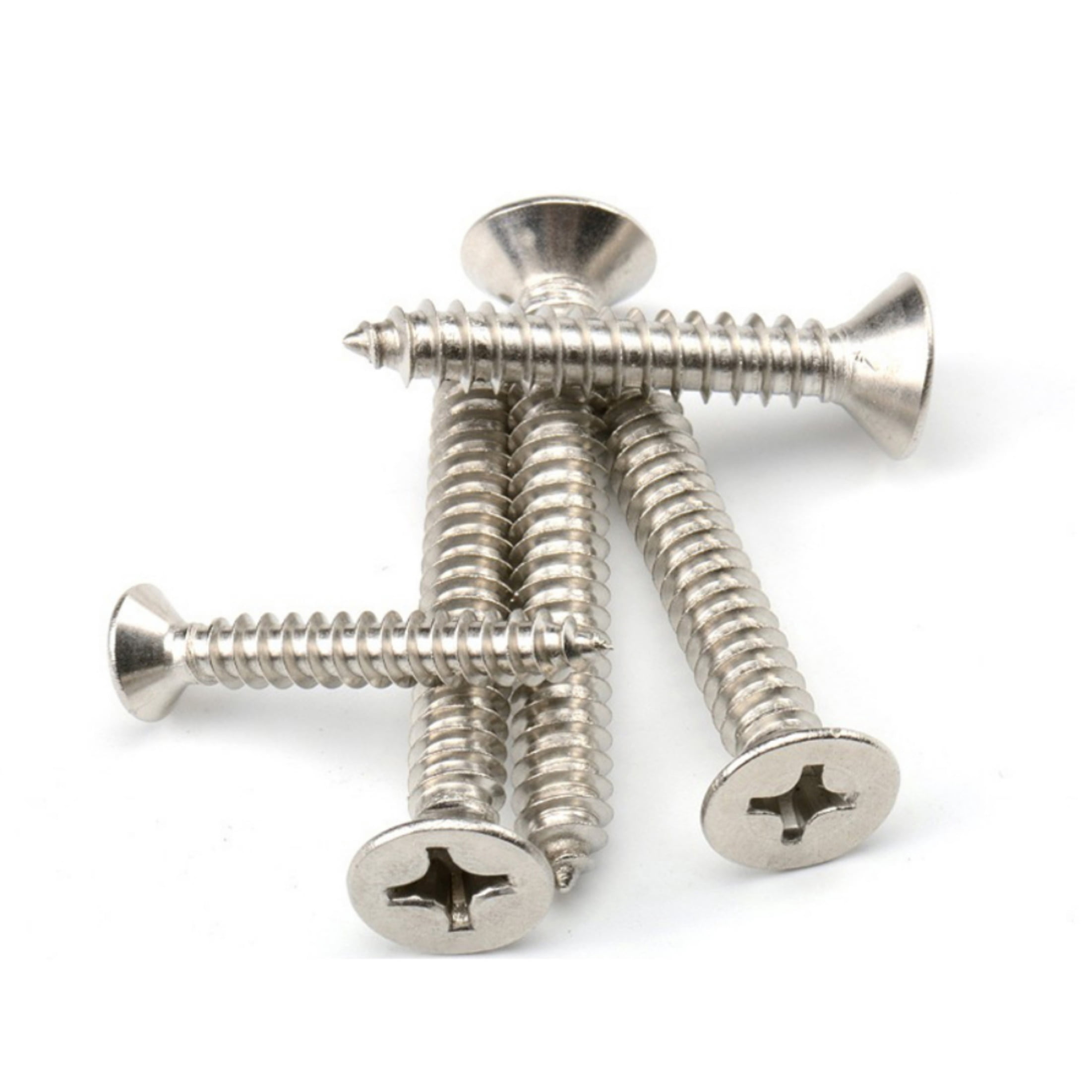 (10pcs) 316 Stainless Steel Self-Tapping Countersunk Screws M3x40mm (length does not include header).