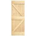 thumbnail image 5 of vidaXL NARVIK 27.6"x82.7" Solid Pine Wood Sliding Barn Door, Natural Brown, No Hardware Kits, 5 of 11