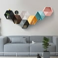 thumbnail image 3 of Geometric Wall Floating Shelf Hexagonal Wall Shelf Geometric Hexagonal Storage Shelf Simple Geometric Wall Floating Shelf, 3 of 8