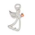 thumbnail image 1 of Sterling Silver & Rose Tone Polished Angel Pendant, 1 of 2