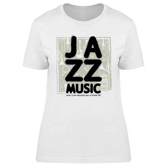 Poster: Jazz Music T-Shirt Women -Image by Shutterstock, Female XX-Large
