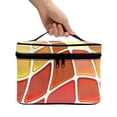 thumbnail image 3 of HELLHERO Stained Glass Geometric Travel Cosmetic Bag Make Up Case Organizer Large Capacity Polyester Portable Traveling Traveling, 3 of 6