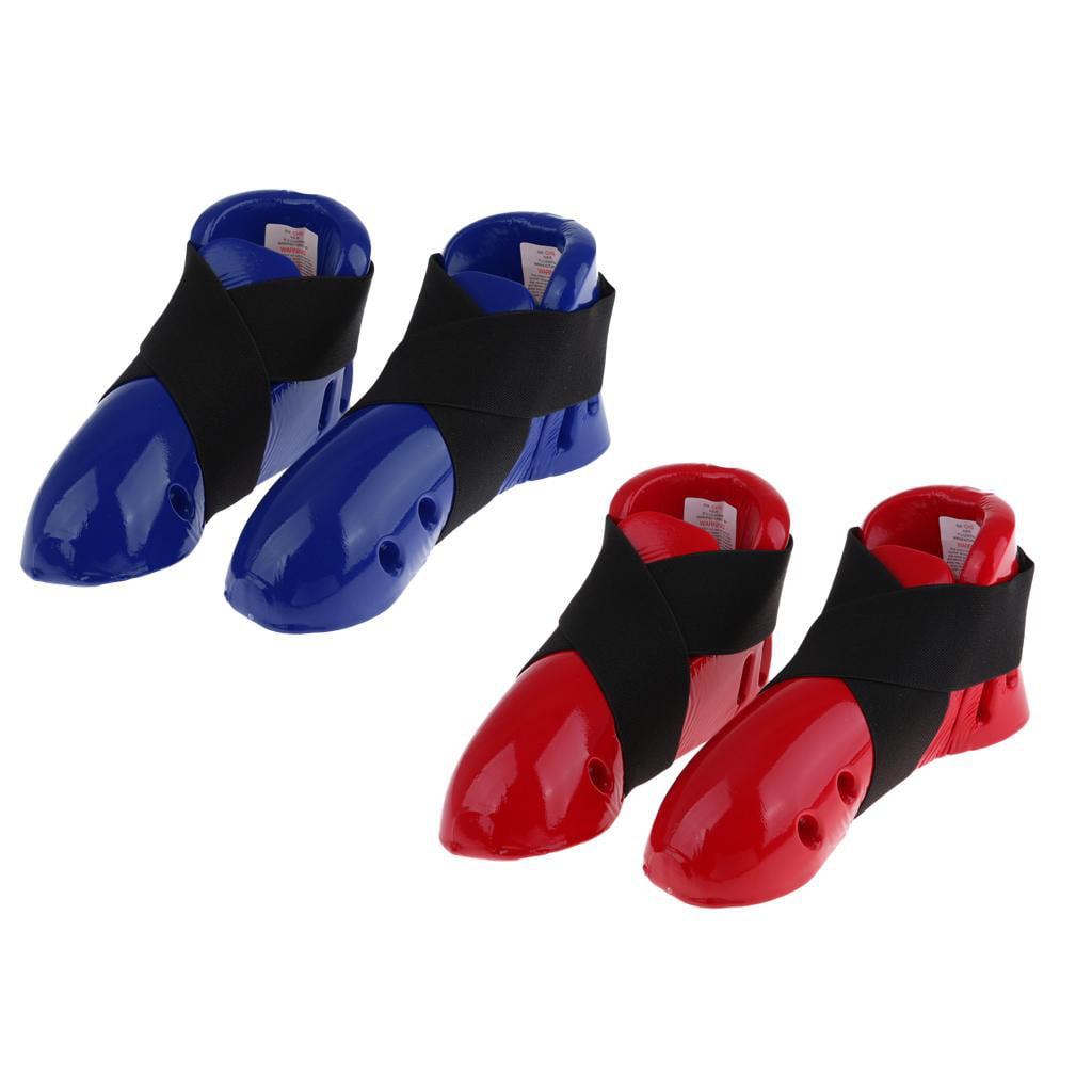 Foam Pad Kicks Sparring Shoes/Footgear for Women Men Taekwondo Blue Red 