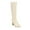 Beige Knee High Boots, variant on Women's Knee High Boots Faux Leather Block Heel Pointed Toe Boots Winter Boots Mid Calf Boots Dress Boots Beige 40