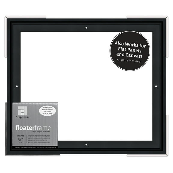 Ampersand Art Floaterframe, Thin Edge, 7/8" Depth, 11" x 14", Black