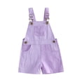 thumbnail image 1 of Mono corto para niños y niñas, mono de verano con bonitos colores contrastantes y bolsillos para uso diario informal., 1 of 9