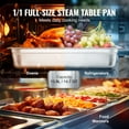thumbnail image 3 of KFFKFF Set of 4 Hotel Pans, Full-Sized Anti-Jam Steam Pan with Cover, 0.8mm Thickness Stainless Steel Steam Table Pan, 4-Inch Depth Commercial Table Pan, Food Storage Pan, 3 of 9
