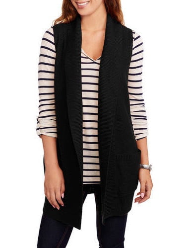 Women's Sleeveless Shawl Collar Sweater 