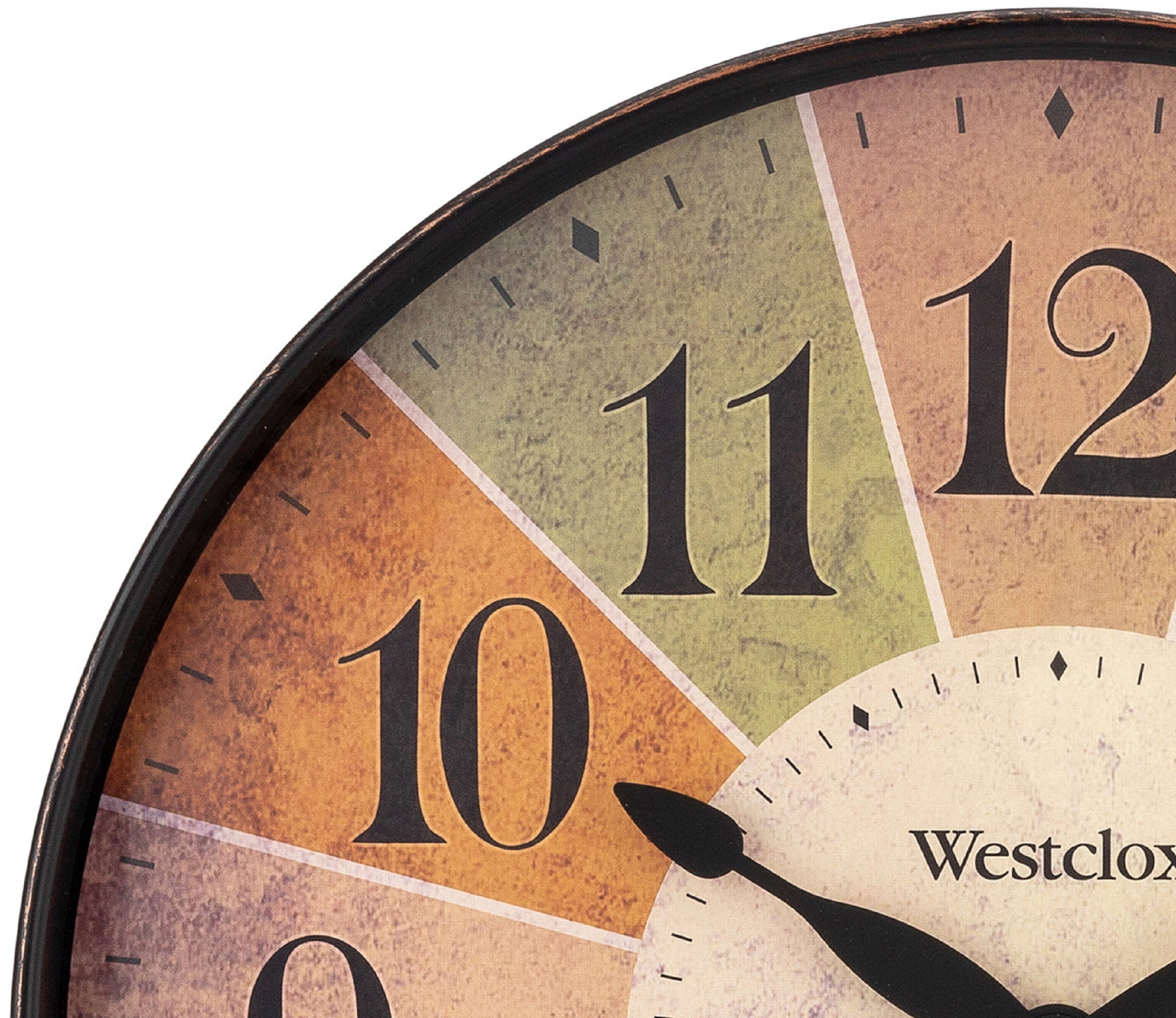 32897 12" MULTICOLOR DIAL WALL CLOCK