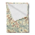 thumbnail image 2 of Dragonfly Soft Flannel Fleece Blanket, Vintage Retro Hippie Design with Flower Print Wings Buds Leaves Image, Cozy Plush for Indoor and Outdoor Use, 50" x 60", Turquoise and Burgundy, by Ambesonne, 2 of 5