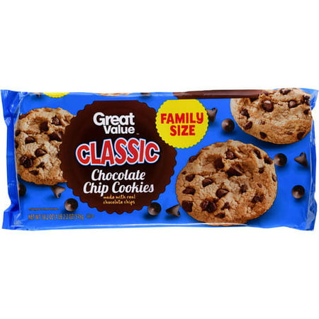 Great Value Classic Chocolate Chip Cookies, 18oz - Walmart.com