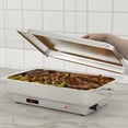 thumbnail image 4 of Qinaqin 9QT Electric Chafing cm de Profundidadishes Set Stainless Steel Chafers y Buffet Anchoarmers con 1 Full-Size Pan 2 Alturaalf-Size Pans, 4 of 7