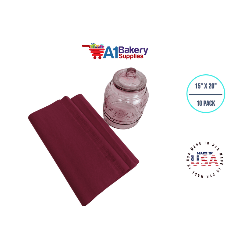 Dark Burgundy Bulk Tissue Paper 15 Inches x 20 Inches - 100 Sheets preimun  Tissue Paper A1 bakery supplies Quality Paper Made in USA