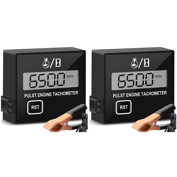 2X Digital Chainsaw Tachometer Small Engine Tachometer Digital Display Pulse Speedometer Electronic Tachometer