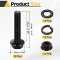 thumbnail image 2 of M8 x 40mm 10Pcs Phillips Flanged Hex Bolts with Nuts, Flat & Lock Washers, Black, 2 of 6