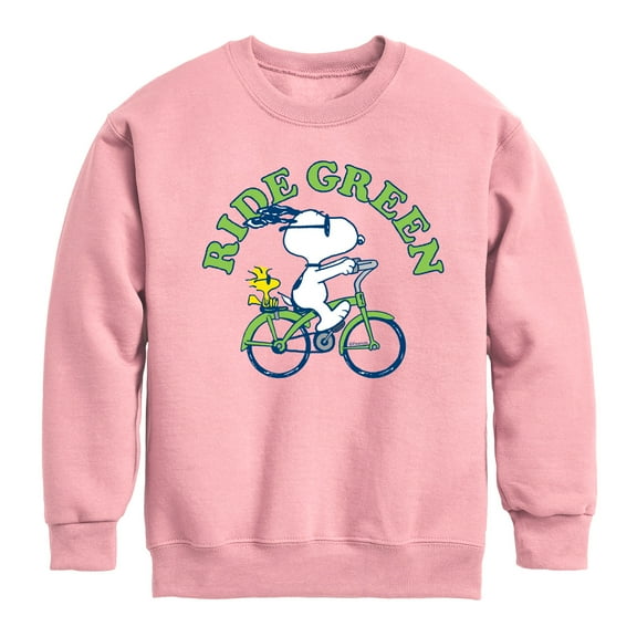 Ride Green  - Toddler And Youth Crewneck Fleece Sweatshirt