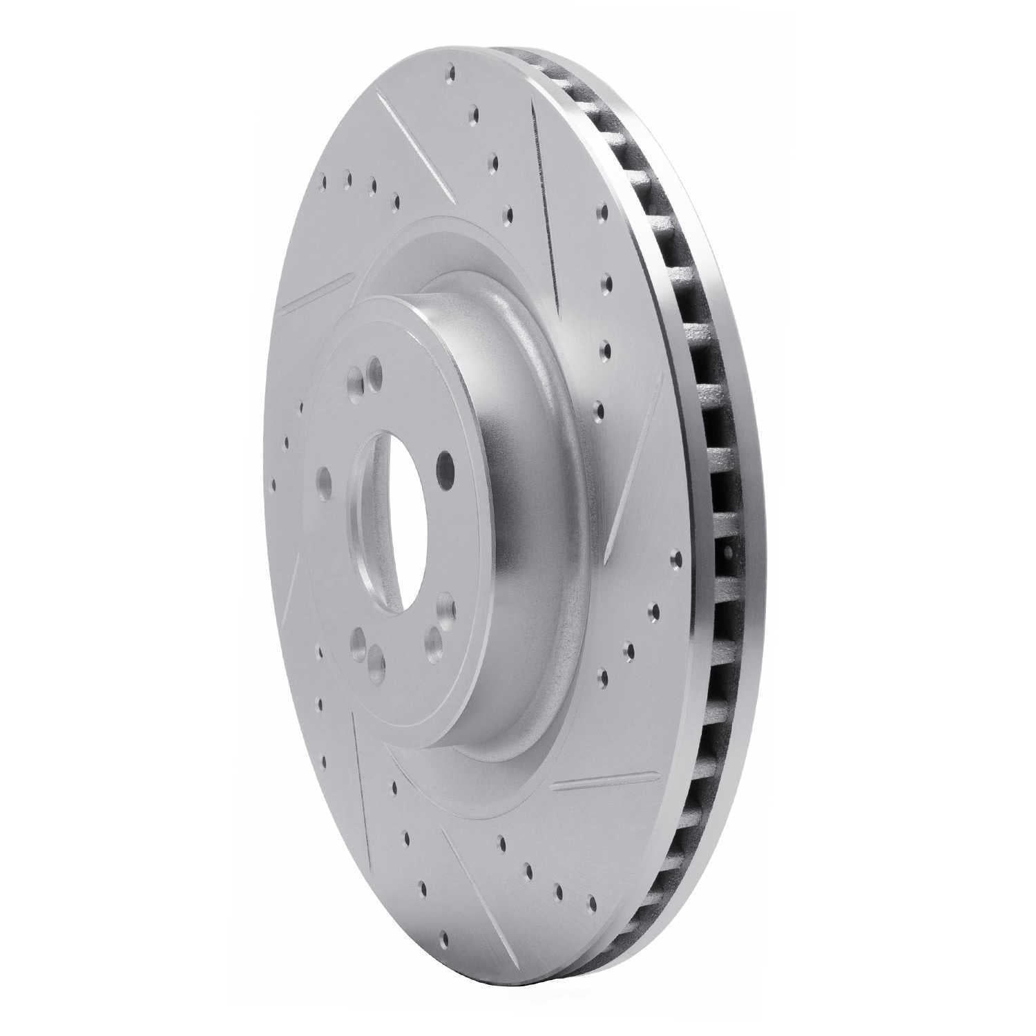 Dynamic Friction Company 631-03057R DFC Brake Rotor - Drilled And Slotted - Silver