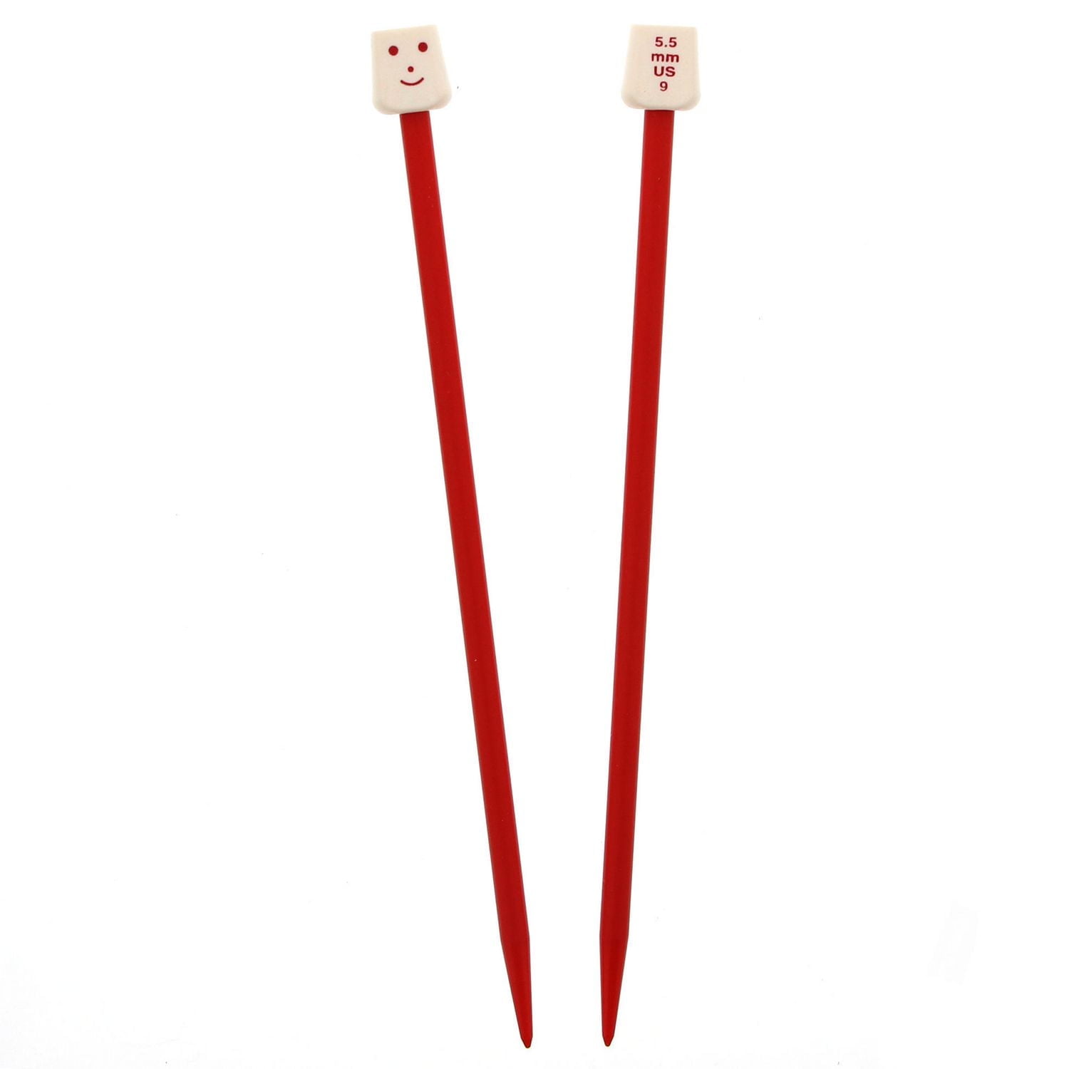 LOVE KNITTING Aiguilles à tricoter pour enfants à pointe simple — 7″ (18 cm), adaptées aux débutants Tailles 5,0 à 10,0 mm