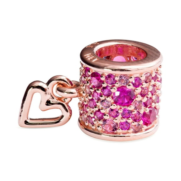 Pandora Pave Freehand Heart Barrel Charm