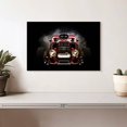 thumbnail image 2 of Elephant Stock Smoking Hot Rod Wall Art - Horizontal Canvas Wall Art - Living Room Wall Decor - Transportation Canvas - Black And Beige Decor - 12" x 8", 2 of 8