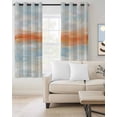 thumbnail image 4 of Abstract Sunset Blackout Curtains for Bedroom Living Room, Orange Blue Gradient Oil Painting Modern Art 90 In Long Thermal Insulated Room Darkening Drapes Grommet Window Treatments, 52 x 90 In, 4 of 9