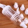 thumbnail image 2 of Injueey Juego de jeringas para decoración de pasteles, molde de prensa para galletas con 8 estilos de boquilla para pasteles, glaseado, decoración de Utensilios de cocina Injueey HA021872-00, 2 of 6